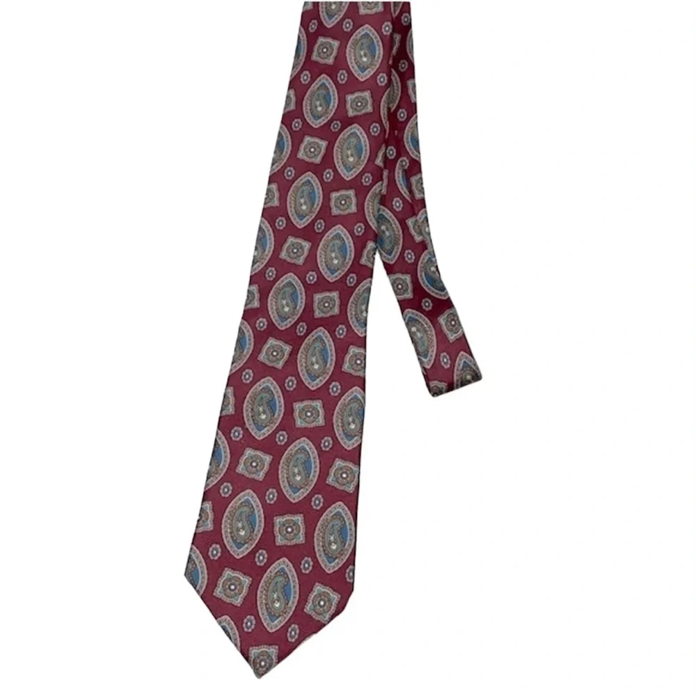 CHRISTIAN DIOR paisley silk tie